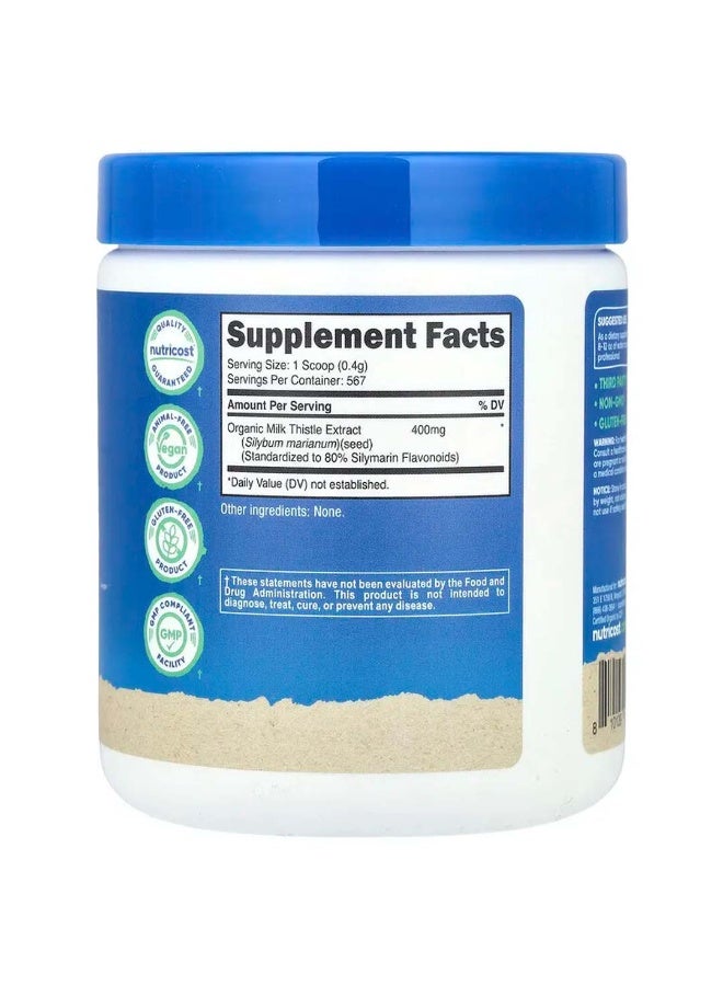 مكمل غذائي حليب الشوك الشويكة اللبنية العضوية ، بدون نكهات ، 8.1 أونصة (227 جم) - Image 2